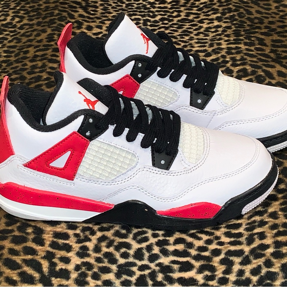 Jordan White Red Black Low-Top Sneakers
